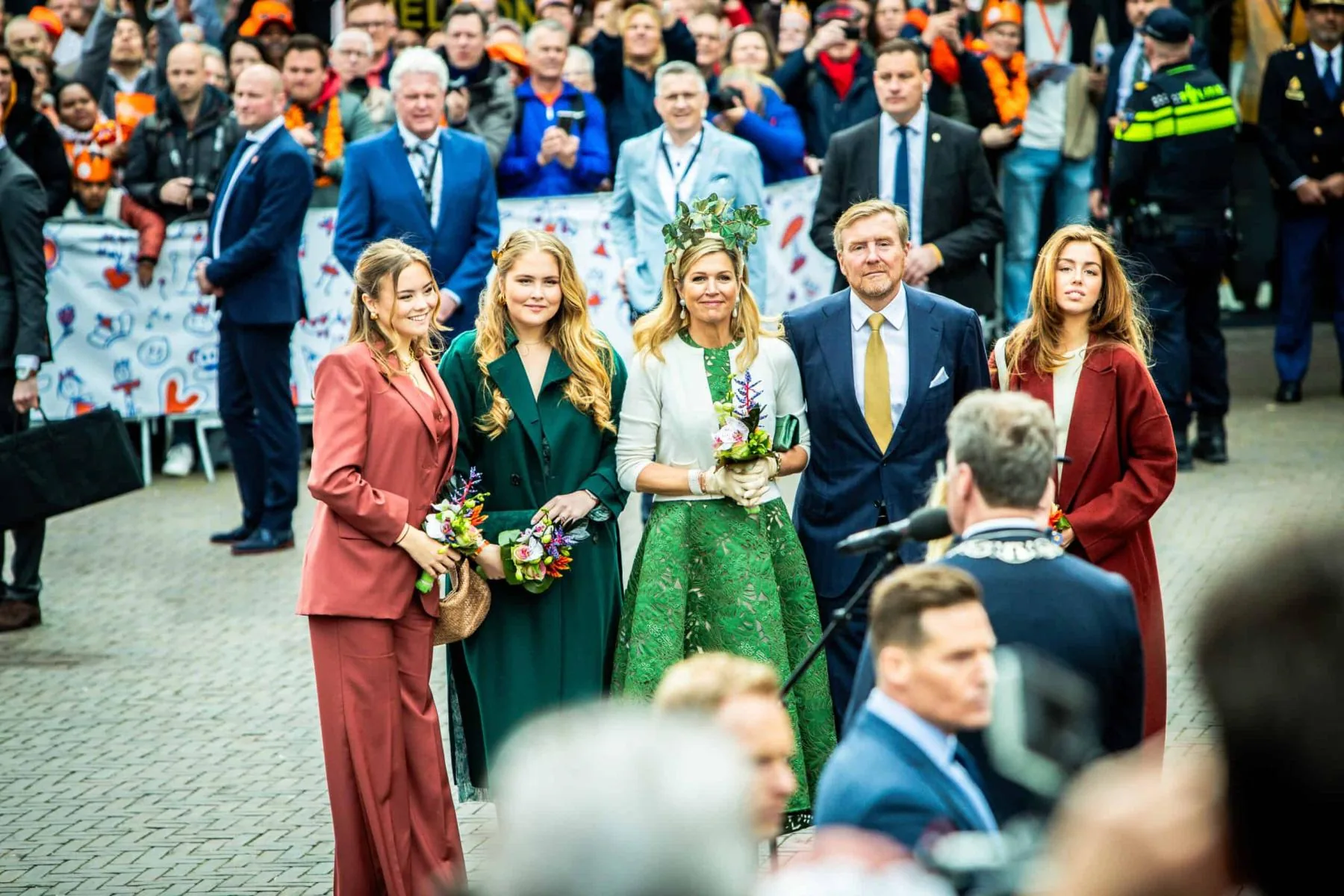 De koninklijke familie tijdens Koningsdag